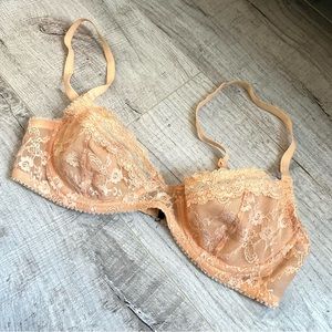 Peach Lace Bra
